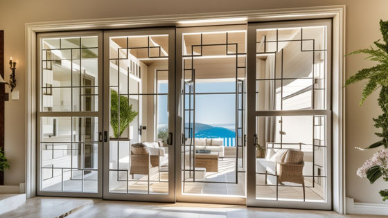 OEM Αλουμινίου Πλαίσιο Στρίψιμες Γυάλινες Πόρτες Ηχομόνωση Αλουμινίου Στρίψιμες Πόρτες Πάρτιο