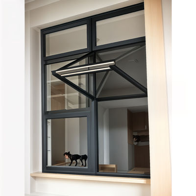 Σύγχρονο Custom Bifold Windows Αλουμινίου γυαλί Στρίβοντας αναδιπλούμενο παράθυρο